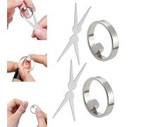 New Ring-Shaped Cat Eye Magnet for Nails, Hollow Cateye Magnet for Nails, Y & Rin-gMagnet(Wide Beam,Heart,French), For Home DIY, Beginners & Nail Artists (2PCS)