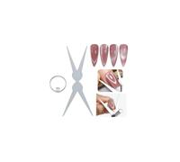 New Ring-Shaped Cat Eye Magnet for Nails, Hollow Cats Eye Nail Magnets Tool, Circular Cat Eyes Y Magnet Tool for NailGel Polish, for Home DIY, Beginners & Nails Artists (2pcs)