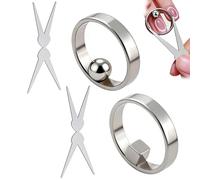 New Ring-Shaped Cat Eye Magnet for Nails,Strong Nail Magnet Tool,Y & Rin-gMagnet(Wide Beam,French),Portable Hollow Circular Cat Eye for Home DIY, Beginners & Nail Artists (Nail set (2 sets))