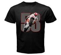 New RIP Marco Simoncelli Super Sic Moto GP Rider Men's T-Shirt Black XL