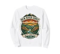 New River Gorge National Park West Virginia Bridge Retro Art Sweatshirt