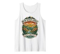 New River Gorge National Park West Virginia Bridge Retro Art Tank Top