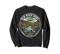 New River Gorge National Park West Virginia Retro Badge Art Sweatshirt