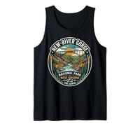 New River Gorge National Park West Virginia Retro Badge Art Tank Top