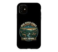 New River Gorge National Park West Virginia Retro Bridge Art Case for iPhone 11