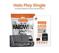 New- Road Angel Halo Play 4K Single Dash Cam with 3.2" Screen, Parking Mode & Quick Release mounting With 64GB SD Card & Hardwiring Kit Bundle