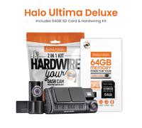 New- Road Angel Halo Ultima 4K Dual Dash Cam with 64GB SD Card & Hardwiring Kit Bundle - Dash Cam Inc 64GB SD & HWK