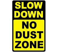 New Road Sign Aluminum Sign Slow Down No Dust Zone Sign-Help Keep Dust Level Low On Dirt Roads Warning Sign Outdoor Decoration 12x16 Inch