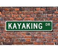 New Road Sign Kayaking Kayaking Sign Kayaking Fan Kayaking Participant Kayaking Small Narrow Boat Race Sign tin Sign 4x16 inches