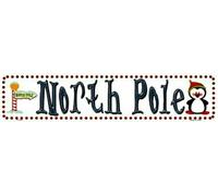 New Road Sign North Pole idea novelty man cave sign street sign tin Sign 4x16 inches