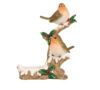 New Robin Tea Light Holder with Lovely Foliage Accentuates its Appeal, Adorned With Intricate Details, Beautiful Robins On A Branch, Create A Serene Atmosphere in Your Space, Perfect Festive Flair