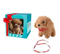 New Robot Dog, 2025 New My Realistic Robot Puppy, Interactive Plush Robots Dogs for Adults, Walking Stuffed Dog for Walking, Tail Wagging, Barking, Ai Robots Dogs, for Pet Lovers (Brown 1)