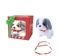 New Robot Dog, 2025 New My Realistic Robot Puppy, Interactive Plush Robots Dogs for Adults, Walking Stuffed Dog for Walking, Tail Wagging, Barking, Ai Robots Dogs, for Pet Lovers (Gray)