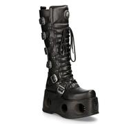 New Rock Metallic Black Boots M.272-S2
