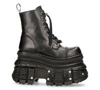 New Rock M-mili083cct-c4 Unisex Platform Boots in Black - 3 UK
