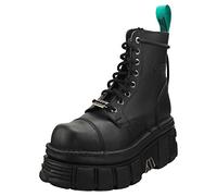 New Rock Combat Vegan Unisex Platform Boots in Black - 5.5 UK M - 5 UK W