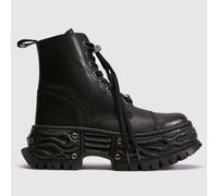 NEW ROCK Flame Chunky Boots in Black UK 6 (EU 39)