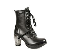 New Rock Ladies Black Leather Gothic Trail Boots- TR001-S1 - Black - UK 6.5 | EU 40 | US 9