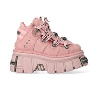 New Rock M-106-C158 Pink Platform Gothic Punk Ankle Boots - EU 36