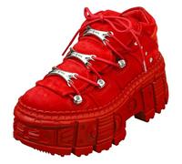 New Rock M-106wall-c13 Unisex Ankle Boots in Red