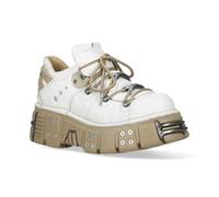 New Rock M-120N-C80 White Gothic Platform Ankle Boots