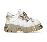 New Rock M-120N-C80 White Gothic Platform Ankle Boots - White 8