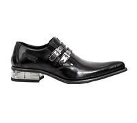 New Rock M-2246-S14 NEWMAN SHOES Black Leather Buckle Steel Heel 41