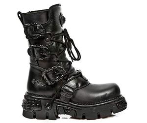 New Rock M.391-S18 Black - Boots, Metallic, Oxido milita, Unisex (EU 37)