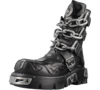 New Rock M-727-s5 Unisex Black Platform Boots - 5 UK