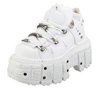 New Rock M-tank106-c1 Unisex Platform Shoes in White - 10 UK