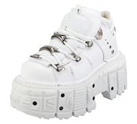 New Rock M-tank106-c1 Unisex Platform Shoes in White - 8 UK