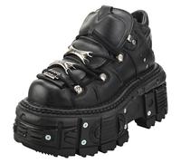 New Rock M-tank106-c2 Unisex Platform Shoes in Black - 6 UK