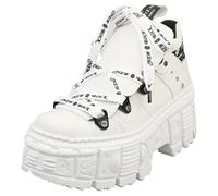 New Rock M-wall106nsport-v4 Vegan Unisex Platform Boots in White - 7 UK