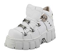 New Rock M106n-c27 Unisex Platform Boots in White 38 EU