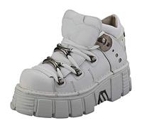 New Rock M106n-c27 Unisex Platform Boots in White - 8 UK