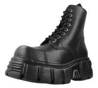 New Rock Metallic M-newmili083-s39 Unisex Platform Boots in Black - 6 UK