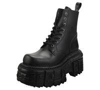 New Rock Unisex Military Techno Platform Boots- M-MILI084N-S5 - Black - Size EU 39