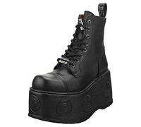 New Rock Metallic M-newmili083-s28 Unisex Platform Boots in Black - 10 UK