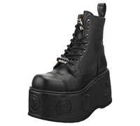 New Rock Metallic M-newmili083-s28 Unisex Platform Boots in Black - 5 UK