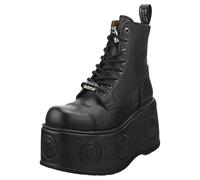 New Rock Metallic M-newmili083-s28 Unisex Platform Boots in Black - 6 UK