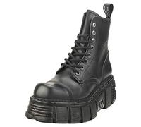 New Rock Metallic M-newmili083-s39 Unisex Black Platform Boots - 6 UK