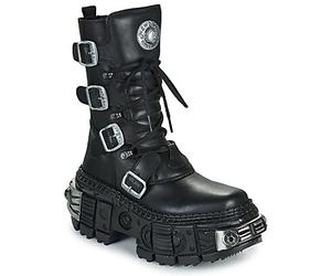 New Rock Mid Boots M-WALL373-S3 in Black 7