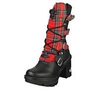 New Rock Neotrail M-neotyre05t-c1 Womens Wedge Boots in Tartan Black