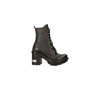 New Rock NEOTYRE07X-S1 GOTH ROCK Ankle BOOTS Black Leather Wild Biker Fashion Punk Shoes 36