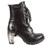 New Rock Newrock TR001-S1 Ladies Women Trail Black Leather Gothic Punk Boots (UK 8 / EU 41)
