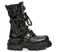 New Rock NR M.391-S18 Black - Boots, Metallic, Oxido milita, Unisex (EU 37) 3 UK Men/ 4 UK Women