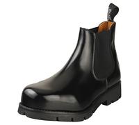New Rock Unisex Black Leather Studded Gothic Boots-1535-S1 - Size EU 42