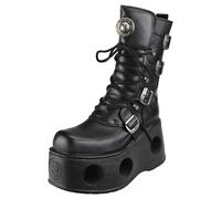 New Rock Metallic Black Boots M.373-S2