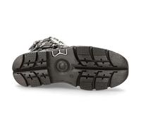 New Rock Spiked Mid-Calf Gothic Boots-727-S1 in Black | Size: 7 New Rock Black 7