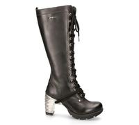 New Rock TR005-S1 Ladies Knee High Black High Heeled Boots - Black 5